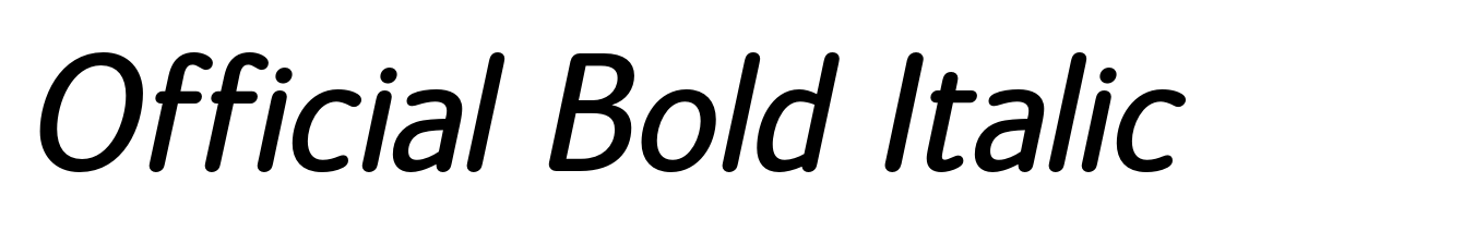 Official Bold Italic